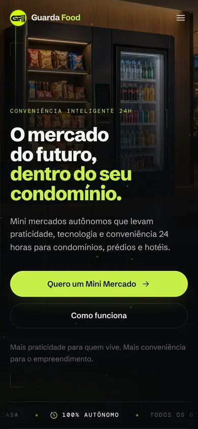 Site Guarda Food, feito pela Impulso Digital