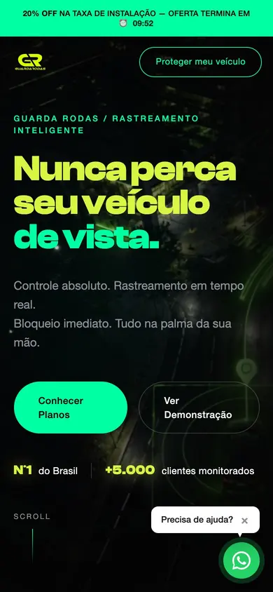 Site Guarda Rodas, feito pela Impulso Digital