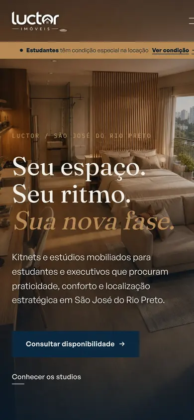 Site Luctor Imóveis, feito pela Impulso Digital